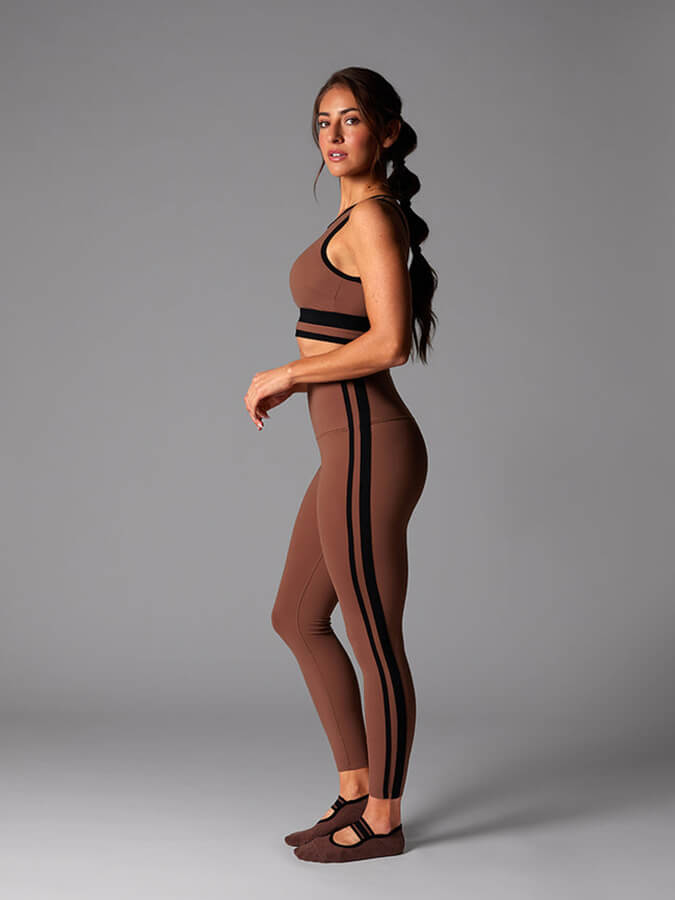 High Waisted 7/8 Stripe Leggings